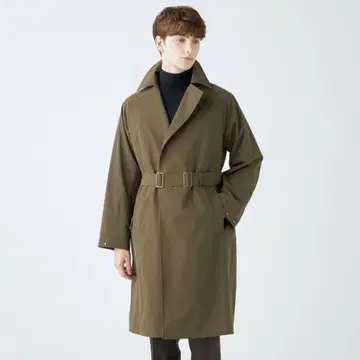 2WAY 스트레치 타이 로켄 코트 / 올리브 블랑
