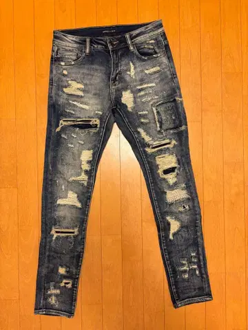 Embellish 블루 데미지 데님 사이즈 30