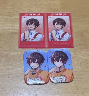 AMPTAK x COLORS 앗토군 카드, 캔뱃지 세트