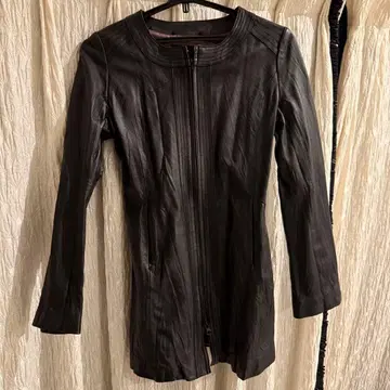 SYNCHRONICITY 블랙 가죽 코트 사이즈 1