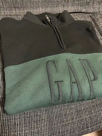 GAP 집업 스웨트 셔츠 블랙/그린