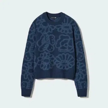 유니클로 마리메꼬 라무 크루넥 스웨터 L