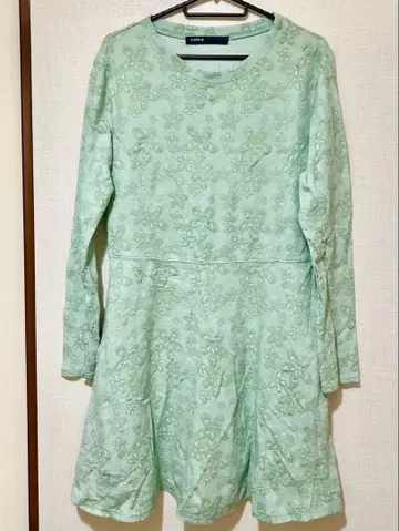 AS KNOW AS 꽃무늬 민트 그린 꽃무늬 원피스