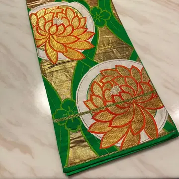 후리소데용 순수 실크 육통 후쿠로 오비 416cm