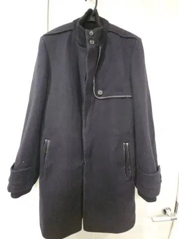 [클리닝 완료] 폴앤조 블랙 울 남성용 롱 코트