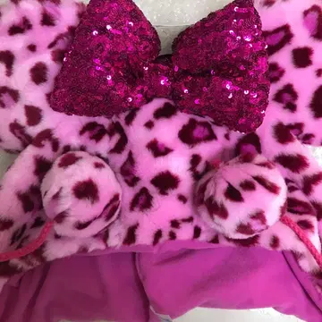 미니 표범 무늬 레오파드 무늬 팬캡 디즈니