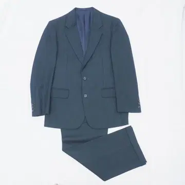 Melbo SIMPSON 싱글 2 버튼 수트 다크 그린 스트라이프