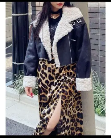 EVRIS 숏 인조 모피 블루종