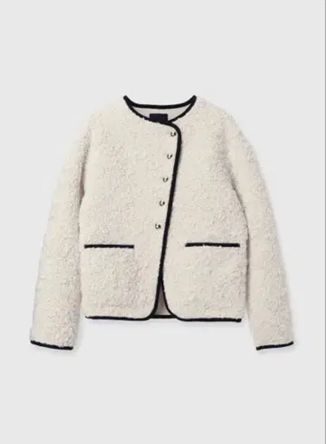 새상품 anuans ECOPEL 파이핑 보아 자켓 S