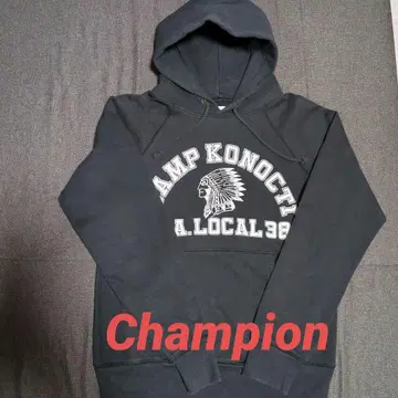 Champion Camp Konocti 후드티 M 블랙 빈티지 가공