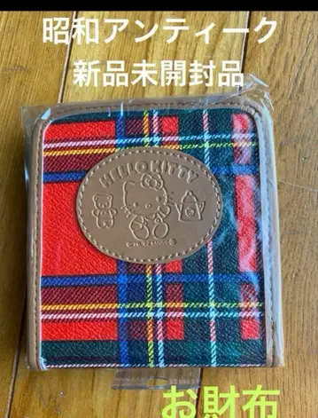 쇼와 앤티크 일본제 미개봉 새상품 빨간색 귀여운 헬로키티 지갑