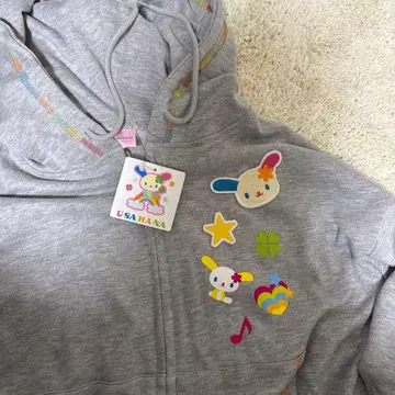 우사하나 우하사 스핀스 후드티 그레이 Sanrio 산리오
