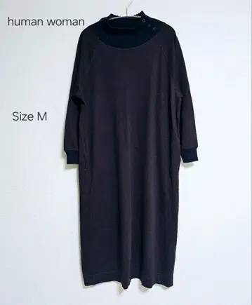새상품급 human woman 다크 브라운 하이넥 원피스 사이즈 M
