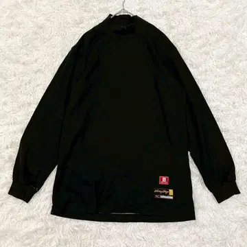 MIZUNO 미즈노 긴팔 티셔츠 블랙 하이넥 트레이닝복 야구