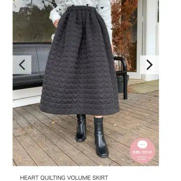 birthdaybash 하트 퀼팅 스커트