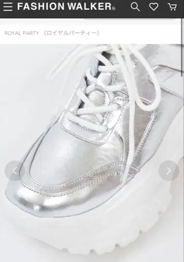 ROYAL PARTY 실버 통굽 스니커즈 L