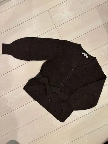 UNTITLED 울 캐시미어 V넥 가디건 9호 브라운