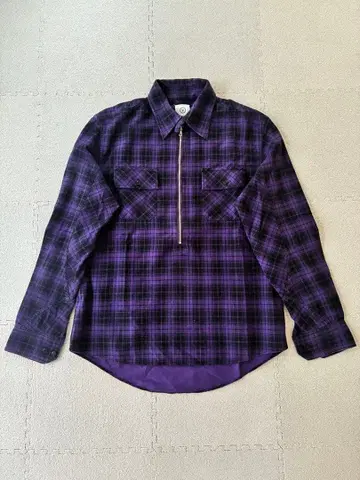 VISVIM 체크 무늬 풀오버 집업 플란넬 셔츠 레어 비즈빔