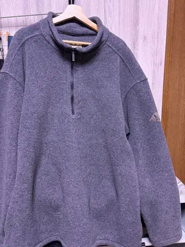 Eddie Bauer 그레이 하프 지퍼 플리스 자켓 XL