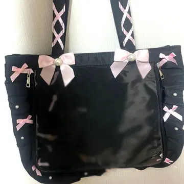 이타백 핑크 리본 프릴 디자인 A4