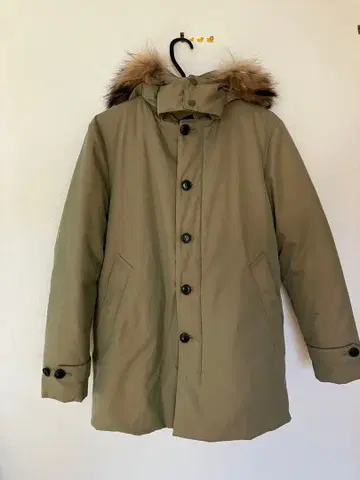 STAMMBAUM 다운 자켓 퍼 포함 카키