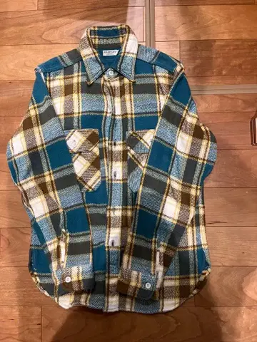 HELLER'S CAFE 체크 무늬 플란넬 셔츠