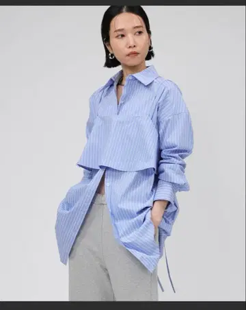 [BABYLONE] 뷔스티에 세트 스트라이프 셔츠