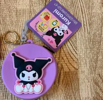 미사용 새상품 쿠로미 통통 실리콘 미니 파우치 산리오 코인 케이스