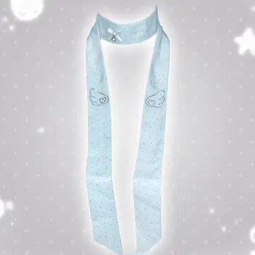 천사 모티브 초커 스톨풍 스카이블루 병약미