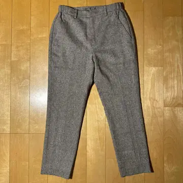 UNITED ARROWS 울 혼방 트위드 테이퍼드 팬츠 38 그레이지