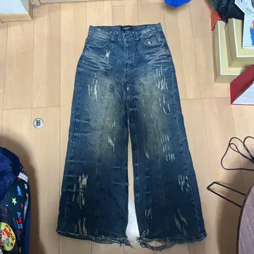 NO/FAITH STUDS 와이드 데님