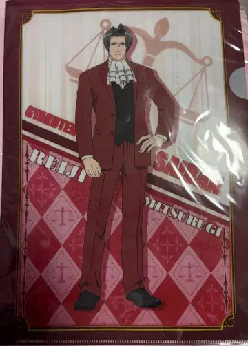 미츠루기 레이지 A4 클리어 파일 역전재판 애니메이션 레어 굿즈