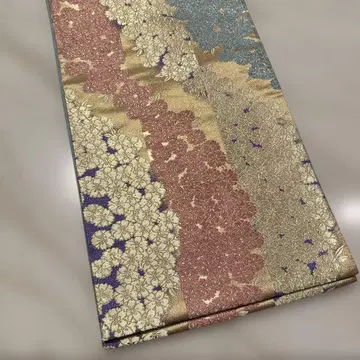 후리소데용 순수 실크 육통 후쿠로 오비 440cm