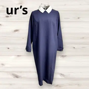 [새상품] ur's 유어즈 옷깃 부착 2way I라인 원피스 L 세레모니