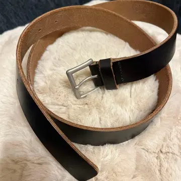 요지 야마모토 푸르 옴므 가죽 벨트 블랙 천연 가죽