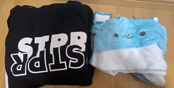 STPR 루즈핏 후드티 블랙, 코롱 애니멀 후드 타월