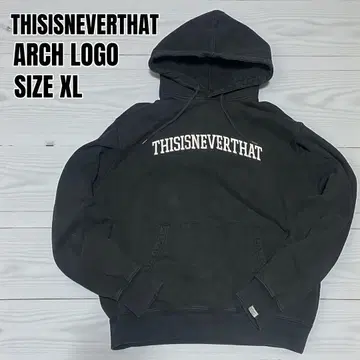 THISISNEVERTHAT 아치 로고 풀오버 후드티 자수 로고 XL