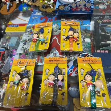 마루코는 아홉살 레트로 핸드폰 스트랩 컴플리트