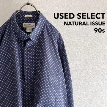 구제 의류 90s 'NATURAL ISSUE' BD Shirt / 네이비