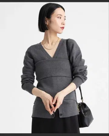 [ BABYLONE ] 코튼 캐시미어 니트 가디건 그레이