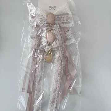 LIZLISA 리즈리사 비쥬 헤어 클립 핑크 레이스