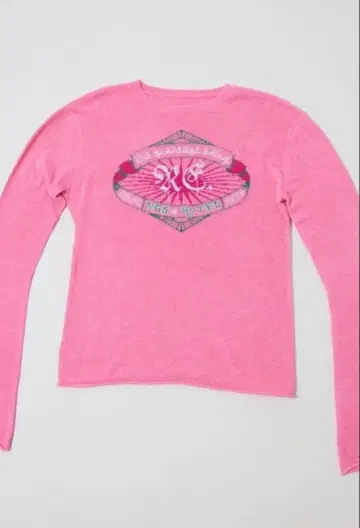 [택 포함 새상품] 나카 리이사 RE. 복슬복슬 니트 롱T 핑크