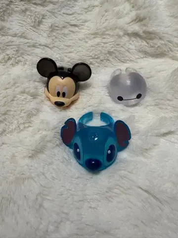 캡슐 토이 세트 미키 베이맥스 스티치 디즈니 반지
