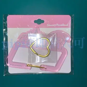 마이멜로디 하트 반지 달린 아크릴 카라비너 퓨로랜드 산리오