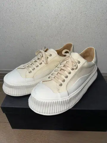 JIL SANDER 플랫폼 스니커즈 통굽 스니커즈 러버 솔