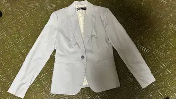 ZARA 옅은 스카이블루 테일러드 자켓