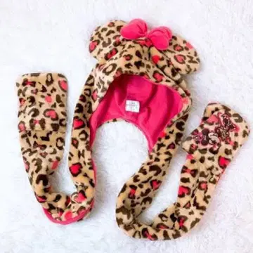 미니 레오파드 무늬 머플러, 팬캡