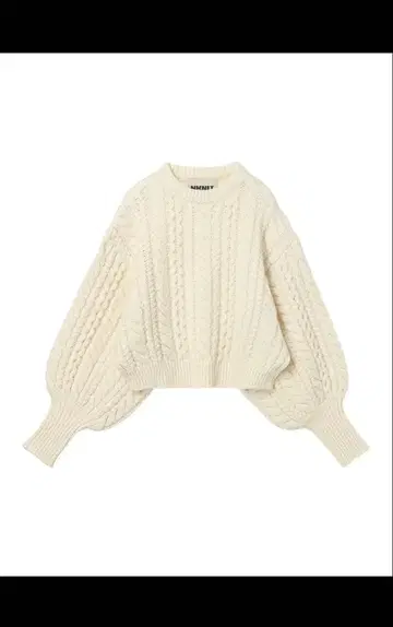 NKNIT 완판 balloon cable KNIT 화이트