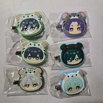 블루 록 가챠 애니멀 헤어 클립 앞머리 클립