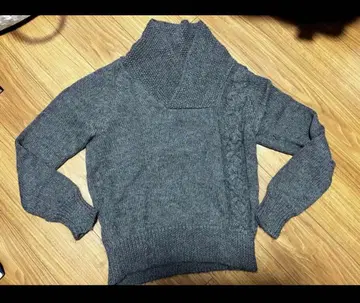 무슈 러스네일 숄카라 가디건 알파카